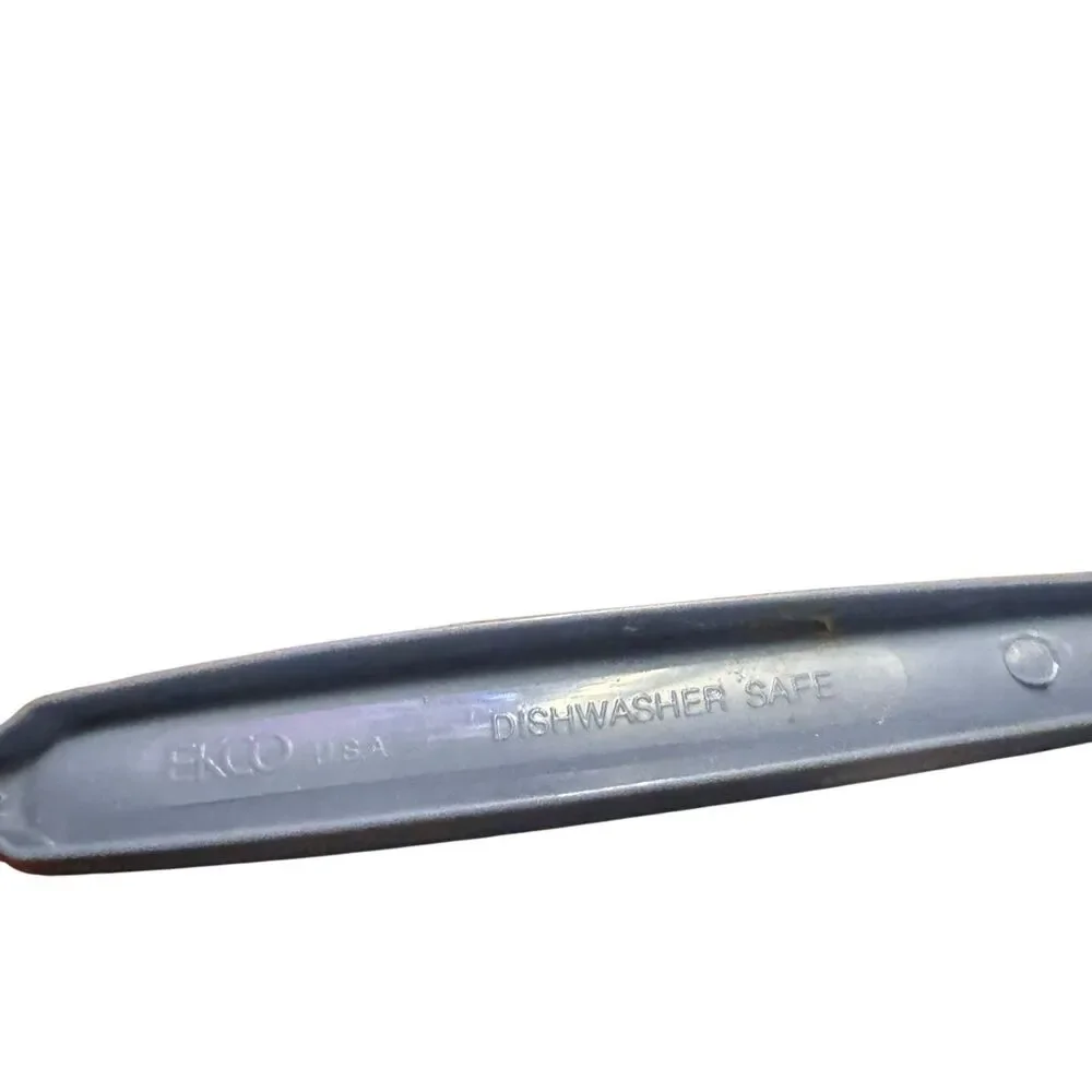 Vintage Ekco‎ Nylon Plastic Slotted Serving Spoon Server USA Light Blue